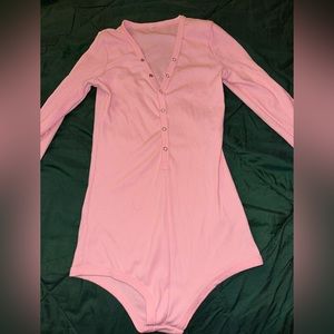 Pink pajama onesie medium